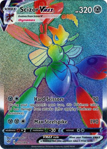 scizor v pokemon card price 183/189 Scizor V | Rare Ultra Card | SWSH-03 Darkness Ablaze main image 0