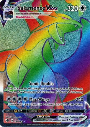 Pokemon Card - S&S: Darkness Ablaze 194/189 - SALAMENCE VMAX (secret rare  holo) (Mint): Sell2BBNovelties.com: Sell TY Beanie Babies, Action Figures,  Barbies, Cards & Toys selling online