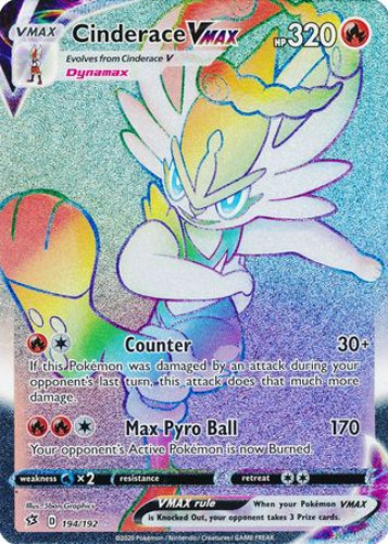 cinderace pokemon card holographic 035/192 Cinderace V | Rare Holo V Card | Sword & Shield Rebel Clash