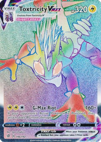 Pokemon Card  TOXTRICITY  VMAX   Secret Rare  196/192  REBEL CLASH *MINT* 