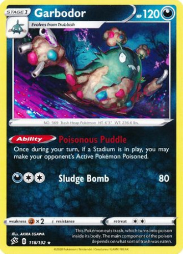 Pokemon Card - S&S: Rebel Clash 118/192 - GARBODOR (rare) (Mint)
