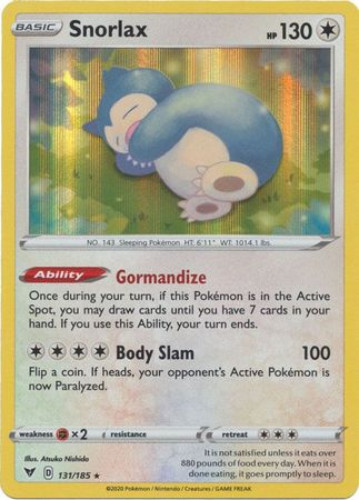 snorlax holo pokemon card Snorlax - 144/191 - Surging Sparks