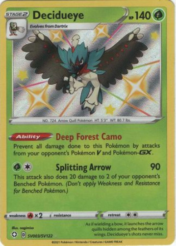decidueye pokemon card - GX - 12/149 If this Pokmon is on your Bench Decidueye GX SV47/SV94 Hidden Fates