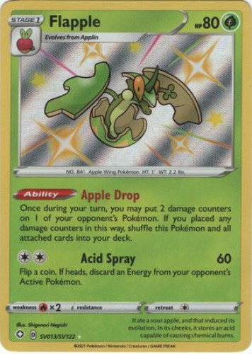 Pokemon Card - Shining Fates SV013/SV122 - FLAPPLE (shiny holo rare) (Mint): Sell2BBNovelties.com: Sell TY Beanie Babies, Action Figures, Barbies, Cards & Toys selling online Pokemon Card - Shining Fates SV013/SV122 - FLAPPLE (shiny holo rare) (Mint): Sell2BBNovelties.com: Sell TY Beanie Babies, Action Figures, Barbies, Cards & Toys selling online
