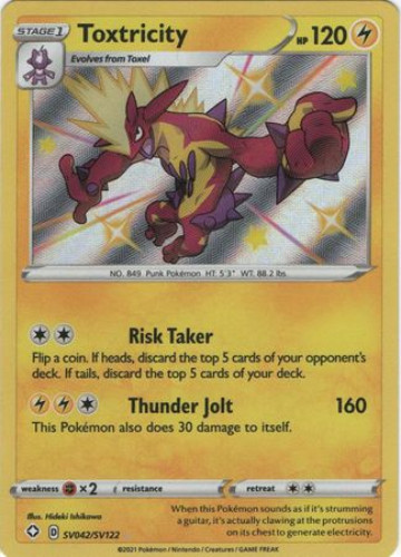 shiny toxtricity pokemon card Toxtricity - 141/091 Shiny Ultra Rare