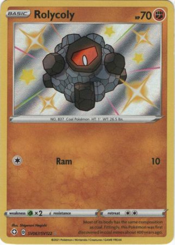 Pokemon Card - Shining Fates SV067/SV122 - ROLYCOLY (shiny holo rare)  (Mint): Sell2BBNovelties.com: Sell TY Beanie Babies, Action Figures,  Barbies, Cards & Toys selling online