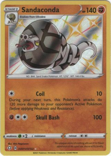 Pokemon Card - Shining Fates SV071/SV122 - SANDACONDA (shiny holo rare)  (Mint): Sell2BBNovelties.com: Sell TY Beanie Babies, Action Figures,  Barbies, Cards & Toys selling online