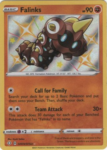 Pokemon Card - Shining Fates SV074/SV122 - FALINKS (shiny holo rare) (Mint): Sell2BBNovelties.com: Sell TY Beanie Babies, Action Figures, Barbies, Cards & Toys selling online Pokemon Card - Shining Fates SV074/SV122 - FALINKS (shiny holo rare) (Mint): Sell2BBNovelties.com: Sell TY Beanie Babies, Action Figures, Barbies, Cards & Toys selling online