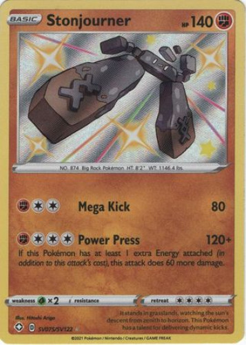 Pokemon Card - Shining Fates SV075/SV122 - STONJOURNER (shiny holo rare) (Mint) Pokemon Card - Shining Fates SV075/SV122 - STONJOURNER (shiny holo rare) (Mint)