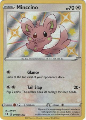 Pokemon Card - Shining Fates SV093/SV122 - MINCCINO (shiny holo rare)  (Mint): Sell2BBNovelties.com: Sell TY Beanie Babies, Action Figures,  Barbies, Cards & Toys selling online