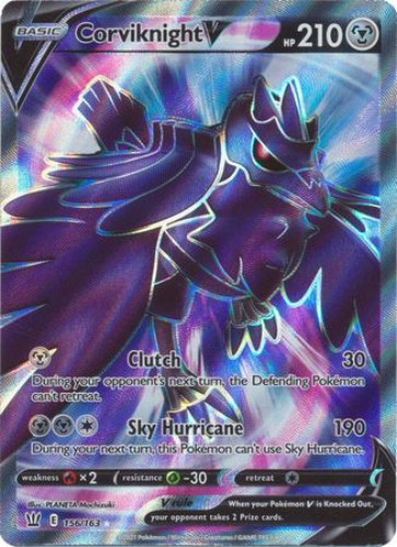 Pokemon Card - S&S: Battle Styles 156/163 - CORVIKNIGHT V (Full Art) (ultra  rare holo) (Mint)