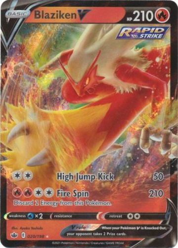 Carte Pokémon Braségali V 020/198 EB06 Epée & Bouclier Règne de Glace FR NEUF
