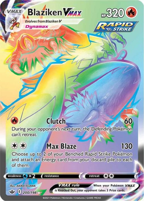 Pokemon Card - S&S: Chilling Reign 200/198 - BLAZIKEN VMAX (secret rare)  (Mint): Sell2BBNovelties.com: Sell TY Beanie Babies, Action Figures,  Barbies, Cards & Toys selling online