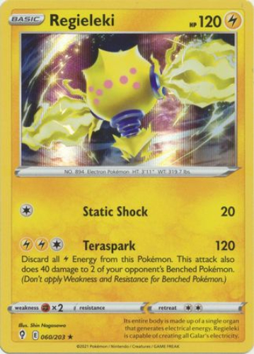 Pokemon Card Evolving Skies 060 203 REGIELEKI holo foil Mint 