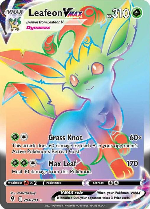 rare leafeon card Leafeon VSTAR CRZ 014 Ultra Rare EN NM+ main image 0