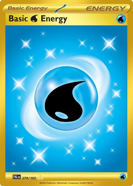 Pokemon Card - S&V: Paldea Evolved 279/193 - BASIC WATER ENERGY (Hyper Rare) (Mint)