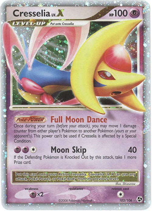 Pokemon Card - D&P: Great Encounters 103/106 - CRESSELIA Lv. X (holo ...