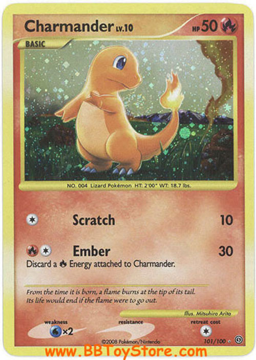Pokemon Card - D&P: Stormfront 101/100 - CHARMANDER (holo-foil) (Mint): Sell2BBNovelties.com: Sell TY Beanie Babies, Action Figures, Barbies, Cards & Toys selling online Pokemon Card - D&P: Stormfront 101/100 - CHARMANDER (holo-foil) (Mint): Sell2BBNovelties.com: Sell TY Beanie Babies, Action Figures, Barbies, Cards & Toys selling online