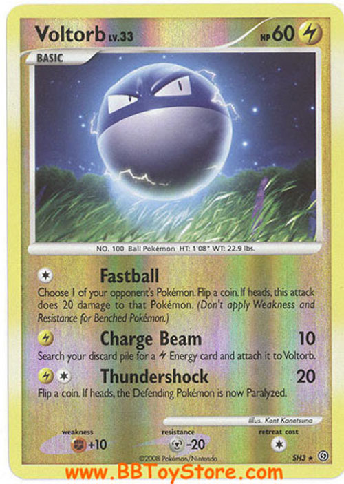 Pokemon Voltorb Sandylion Sticker Card