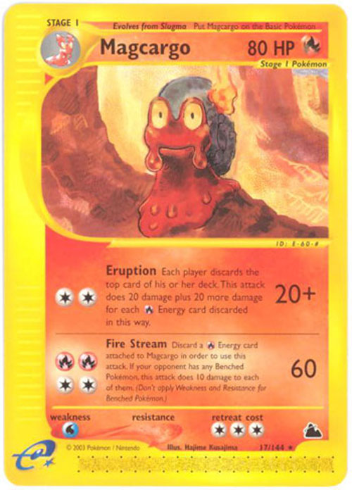 pokemon card magcargo MAGCARGO-HOLO 2003 SKYRIDGE PSA GEM MT 10 Poke Gems MTL Colorless Retreat Cost Pokemon Neo Revelation 1st Edition