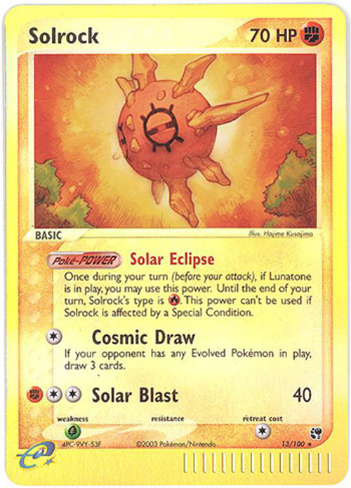 pokemon solrock card Solrock (47/107) (Stamped) [EX: Deoxys] – Galaxy Games LLC main image 0