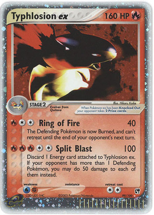 Pokemon Card - Sandstorm 99/100 - TYPHLOSION EX (holo-foil) (Mint)