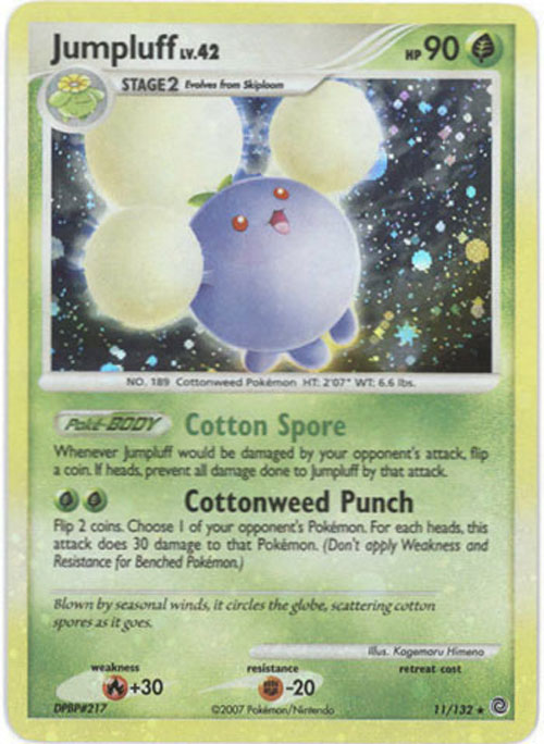 pokemon card jumpluff Jumpluff Holo Rare #003/193 2023 Paldea Evolved Pokemon Card –  CTKollectables main image 1