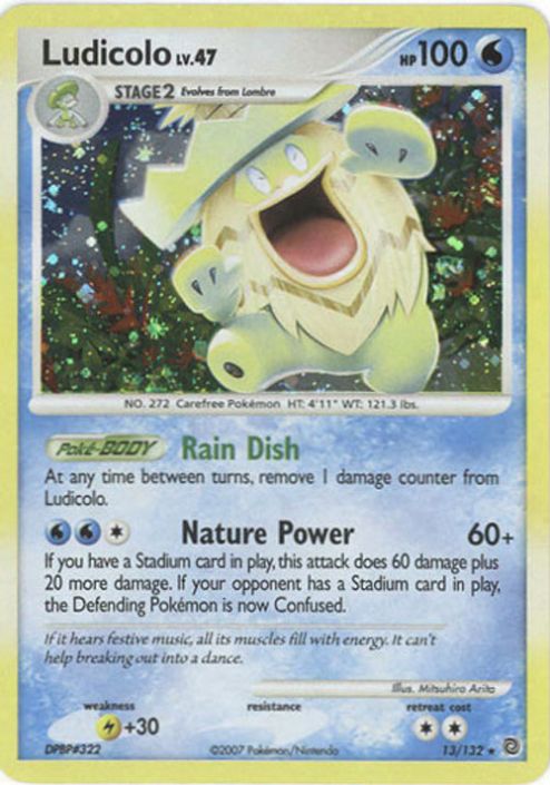 Pokemon Card - D&P: Secret Wonders 13/132 - LUDICOLO Lv.47 (holo-foil)  (Mint): Sell2BBNovelties.com: Sell TY Beanie Babies, Action Figures,  Barbies, Cards & Toys selling online