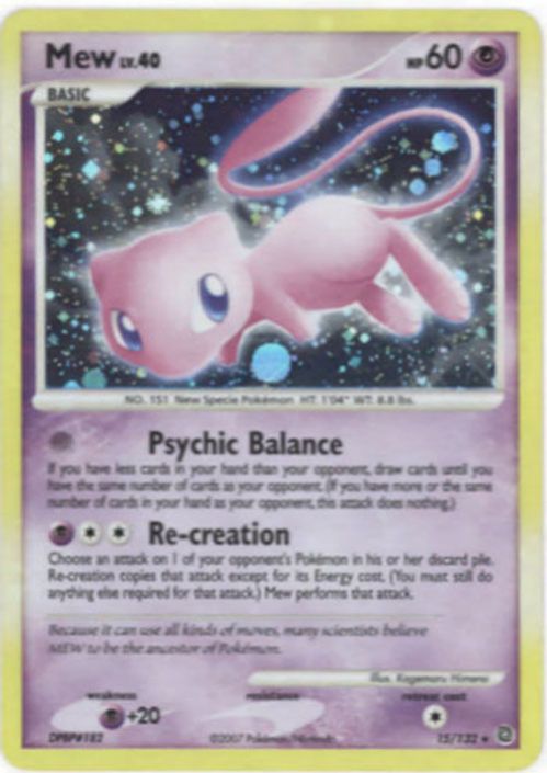 Pokemon Card - D&P: Secret Wonders 15/132 - MEW Lv.40 (holo-foil) (Mint):  Sell2BBNovelties.com: Sell TY Beanie Babies, Action Figures, Barbies, Cards  & Toys selling online