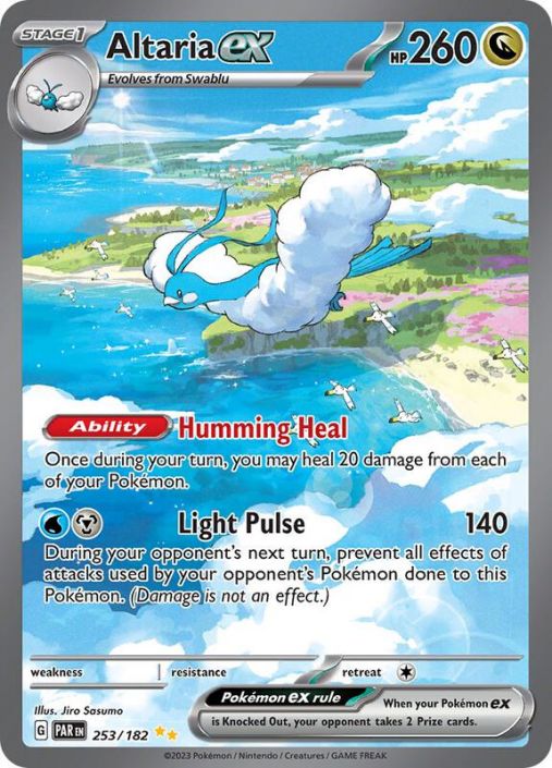 Pokemon Card - S&V: Paradox Rift 253/182 - ALTARIA EX (special illustration rare) (Mint): Sell2BBNovelties.com: Sell TY Beanie Babies, Action Figures, Barbies, Cards & Toys selling online Pokemon Card - S&V: Paradox Rift 253/182 - ALTARIA EX (special illustration rare) (Mint): Sell2BBNovelties.com: Sell TY Beanie Babies, Action Figures, Barbies, Cards & Toys selling online