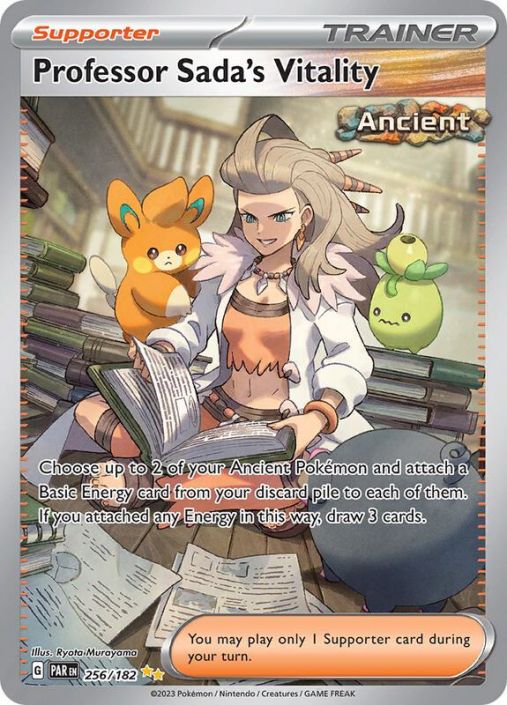 Pokemon Card - S&V: Paradox Rift 256/182 - PROFESSOR SADA'S VITALITY (special illustration rare) (Mi: Sell2BBNovelties.com: Sell TY Beanie Babies, Action Figures, Barbies, Cards & Toys selling online Pokemon Card - S&V: Paradox Rift 256/182 - PROFESSOR SADA'S VITALITY (special illustration rare) (Mi: Sell2BBNovelties.com: Sell TY Beanie Babies, Action Figures, Barbies, Cards & Toys selling online