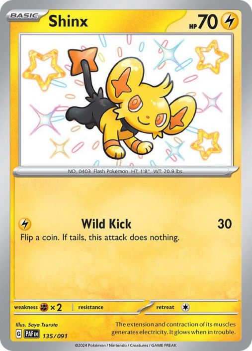 Pokemon Card - S&V: Paldean Fates 135/091 - SHINX (shiny rare) (Mint)