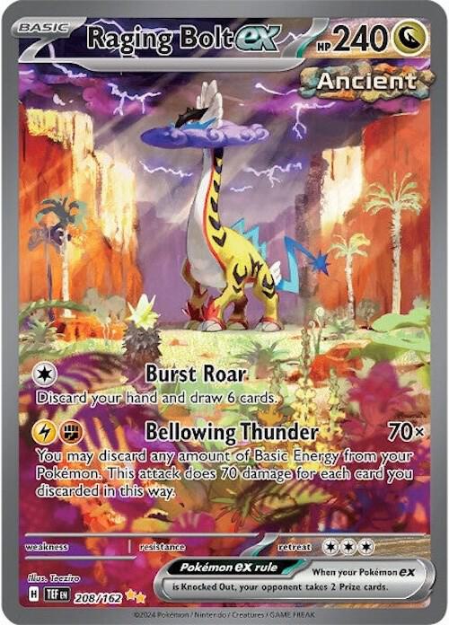Pokemon Card - S&V: Temporal Forces 208/162 - RAGING BOLT EX Pokemon Card - S&V: Temporal Forces 208/162 - RAGING BOLT EX