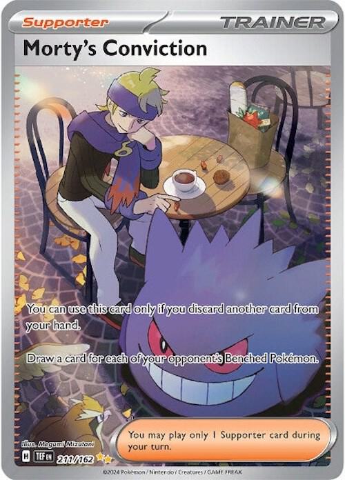 Pokemon Card - S&V: Temporal Forces 211/162 - MORTY'S CONVICTION (special illustration rare) (Mint): Sell2BBNovelties.com: Sell TY Beanie Babies, Action Figures, Barbies, Cards & Toys selling online Pokemon Card - S&V: Temporal Forces 211/162 - MORTY'S CONVICTION (special illustration rare) (Mint): Sell2BBNovelties.com: Sell TY Beanie Babies, Action Figures, Barbies, Cards & Toys selling online