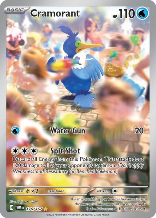 Pokemon Card - S&V: Twilight Masquerade 176/167 - CRAMORANT (Illustration  Rare) (Mint): Sell2BBNovelties.com: Sell TY Beanie Babies, Action Figures,  Barbies, Cards & Toys selling online