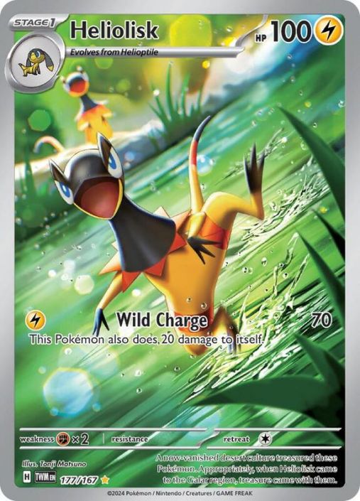 Pokemon Card - S&V: Twilight Masquerade 177/167 - HELIOLISK (Illustration  Rare) (Mint): Sell2BBNovelties.com: Sell TY Beanie Babies, Action Figures,  Barbies, Cards & Toys selling online