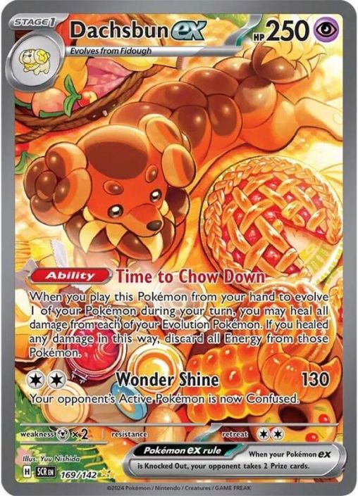 Pokemon Card - S&V: Stellar Crown 169/142 - DACHSBUN EX (special  illustration rare) (Mint): Sell2BBNovelties.com: Sell TY Beanie Babies,  Action Figures, Barbies, Cards & Toys selling online