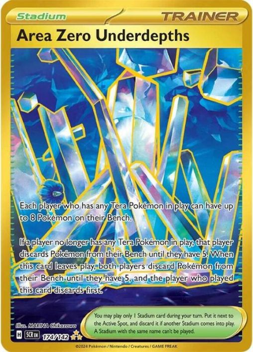 Pokemon Card - S&V: Stellar Crown 174/142 - AREA ZERO UNDERDEPTHS (Hyper  Rare) (Mint): Sell2BBNovelties.com: Sell TY Beanie Babies, Action Figures,  Barbies, Cards & Toys selling online