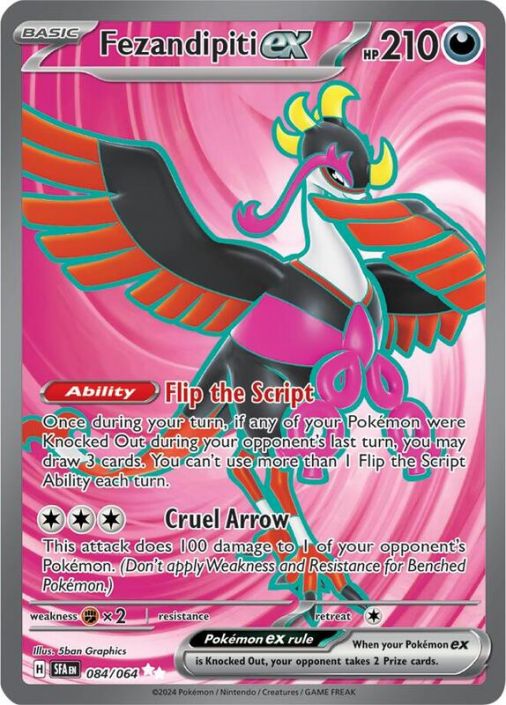 Pokemon Card - S&V: Shrouded Fable 084/064 - FEZANDIPITI EX (ultra rare) (Mint)