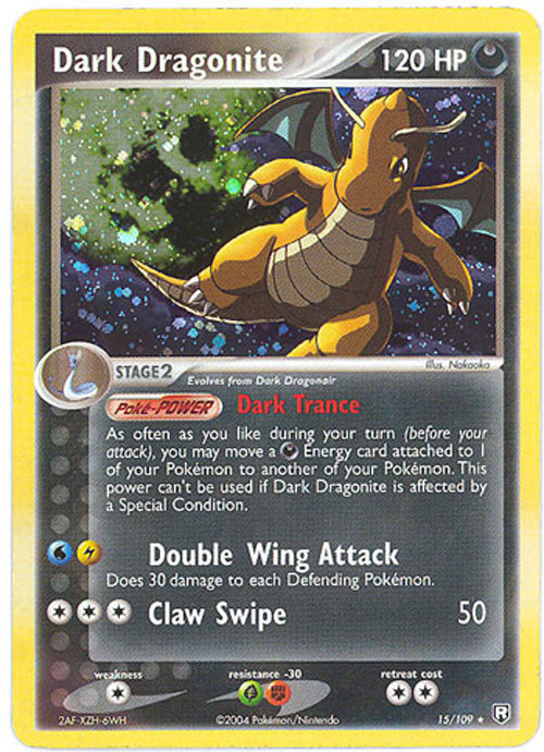 Pokemon Card - Team Rocket Returns 15/109 - DARK DRAGONITE (reverse holo)  (Mint): Sell2BBNovelties.com: Sell TY Beanie Babies, Action Figures,  Barbies, Cards & Toys selling online