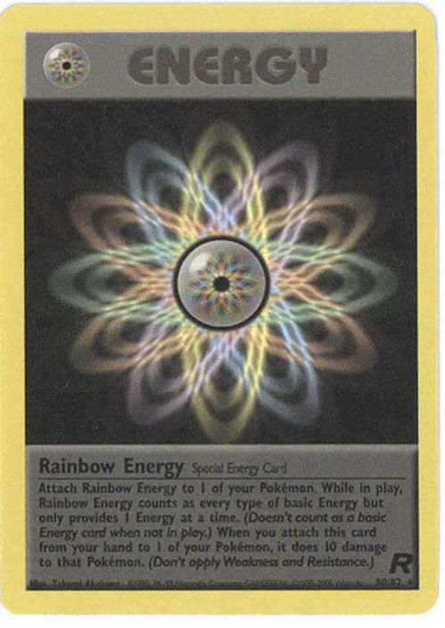 Pokemon Card - Team Rocket 80/82 - RAINBOW ENERGY (rare) (Mint):  Sell2BBNovelties.com: Sell TY Beanie Babies, Action Figures, Barbies, Cards  & Toys selling online