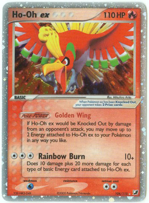 Pokemon Card - Unseen Forces 104/115 - HO-OH EX (holo-foil):  : Sell TY Beanie Babies, Action Figures, Barbies, Cards  & Toys selling online