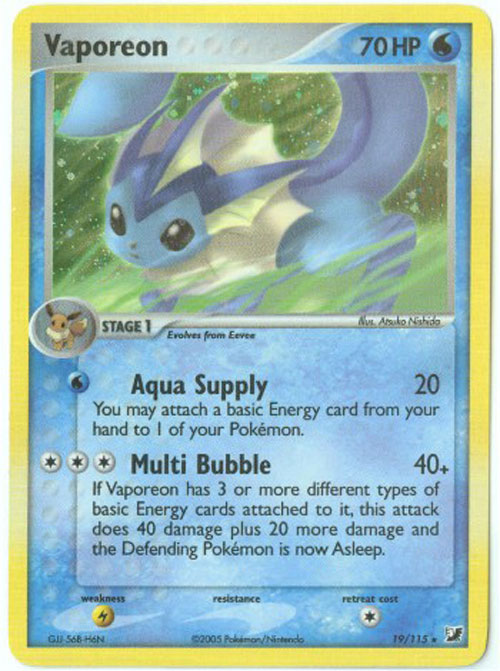 vaporeon holographic card Vaporeon - 42/236 - Cosmic Eclipse main image 1