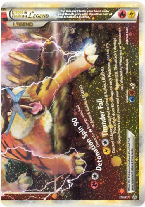 Pokemon Card - HS: Unleashed 91/95 - ENTEI & RAIKOU LEGEND (Bottom)  (holo-foil) (Mint): Sell2BBNovelties.com: Sell TY Beanie Babies, Action  Figures, Barbies, Cards & Toys selling online