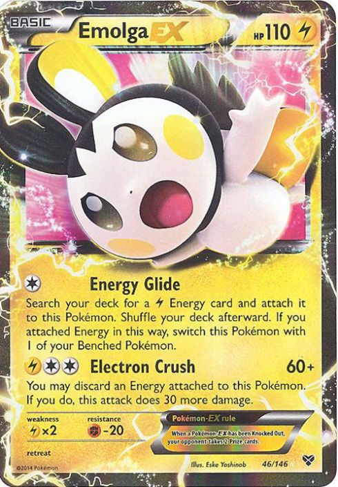 Pokemon Card - XY 46/146 - EMOLGA EX (holo-foil) (Mint)