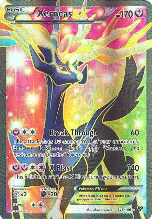 Pokemon Card - XY 146/146 - XERNEAS EX (full art holo) (Mint