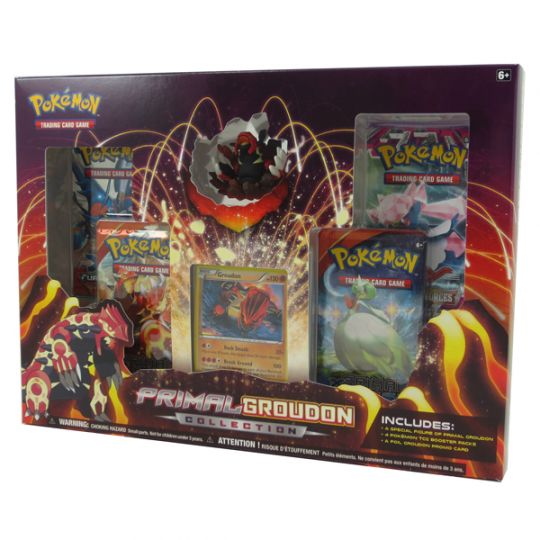 Pokemon Cards - PRIMAL GROUDON Collection (1 Foil, 1 Figure, 4 Booster  Packs) (New): Sell2BBNovelties.com: Sell TY Beanie Babies, Action Figures,  Barbies, Cards & Toys selling online