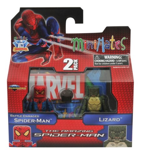 Marvel Minimates Amazing SpiderMan 46 Battle Damaged SpiderMan Lizard Figures