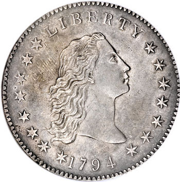 . Coin: 1794 to 1795 - SILVER DOLLAR FLOWING HAIR (Grade: Good or  better): : Sell TY Beanie Babies, Action Figures,  Barbies, Cards & Toys selling online