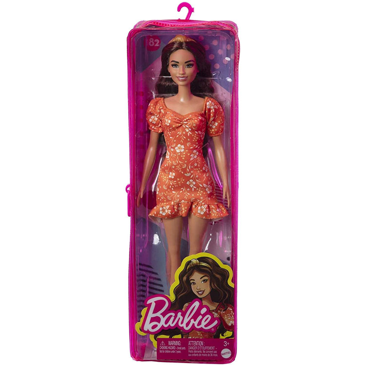 barbie fashionista orange dress Mattel